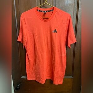 adidas men's medium short sleeve red shirt